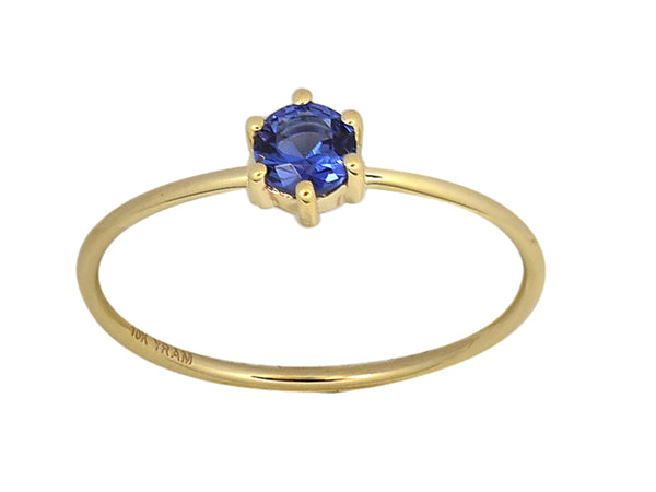 Round Six Claw Birthstone Ring