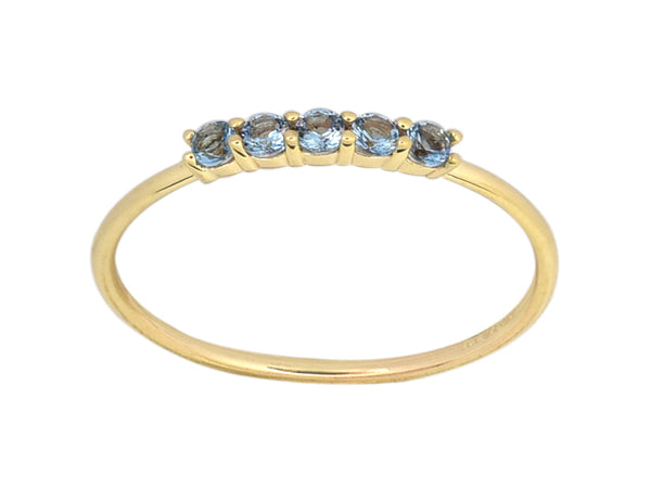 Five Stone Stacking Birthstone Ring