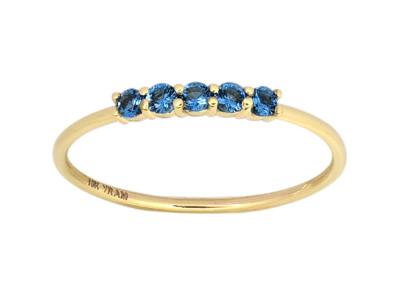 Five Stone Stacking Birthstone Ring