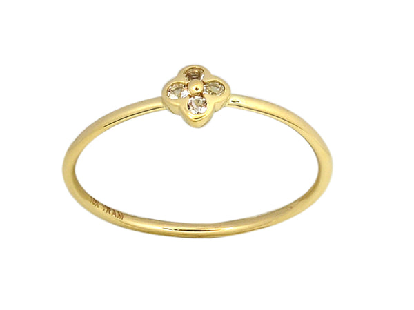 Four Stone Clover Birthstone Ring