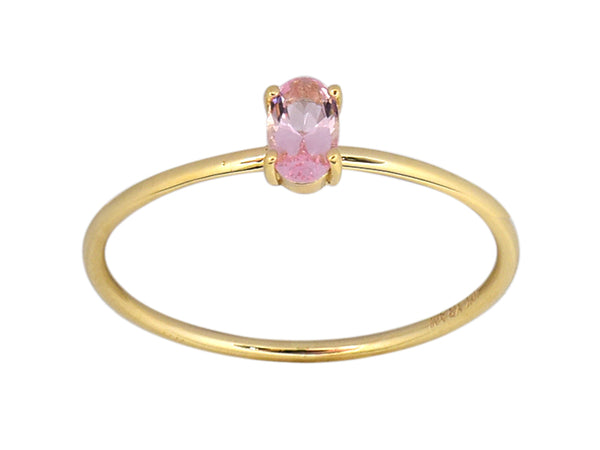 Oval Four Claw Birthstone Ring