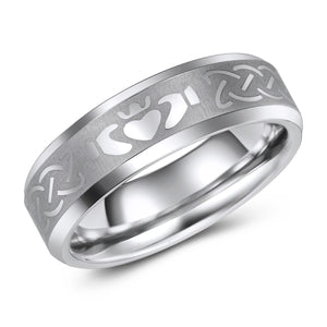 Tungsten Claddagh Celtic Patterns